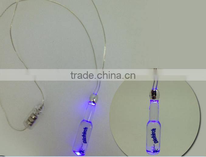 Halloween symbol led necklace plastic beads led necklaces glowing necklace jewelry with custom logo for promotion gifts