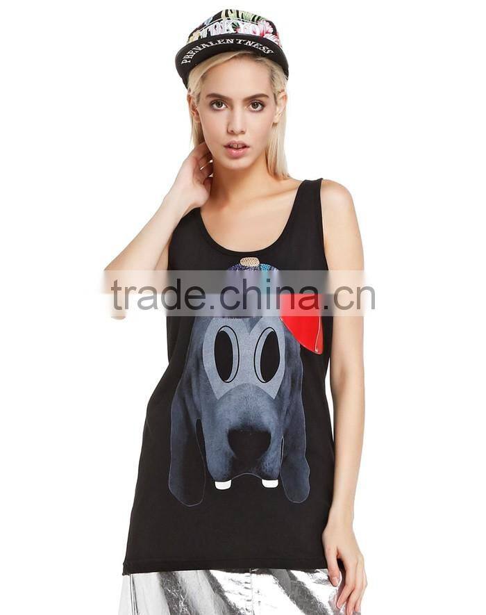 Lovely printed stylish sexy women singlet