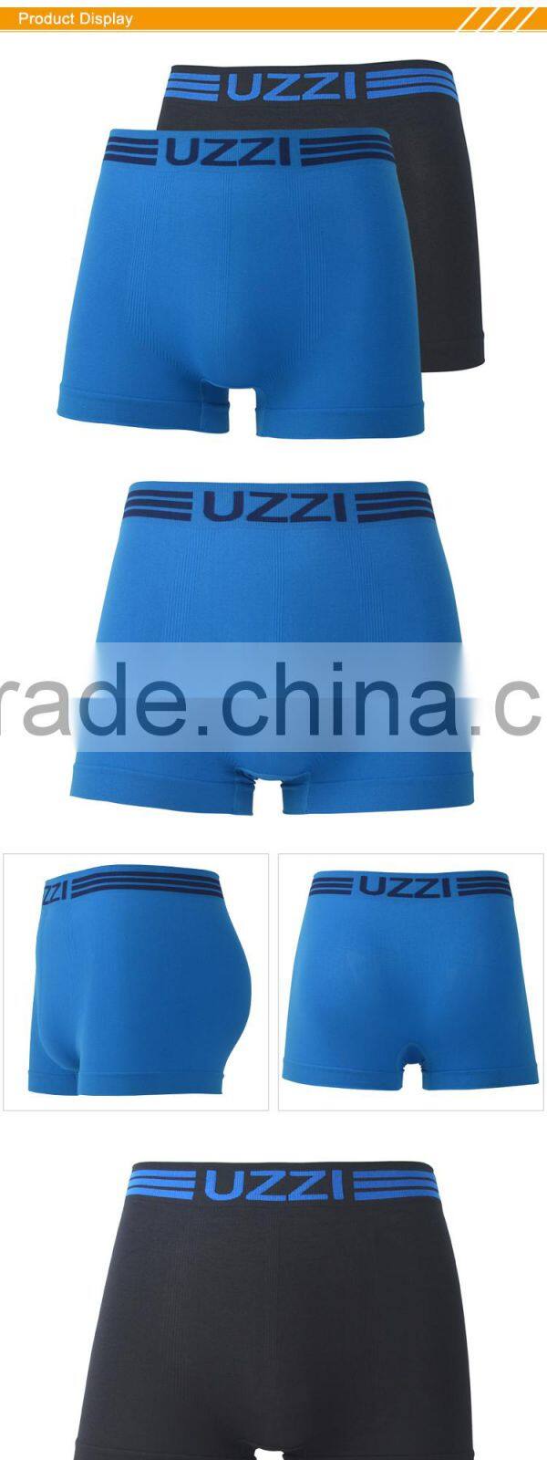 HSZ-0020 Mens Hot Seamless Plain Underwear Brand Names Sexy Blue Boxer Shorts Wholesale Custom Stylish Boxer Briefs