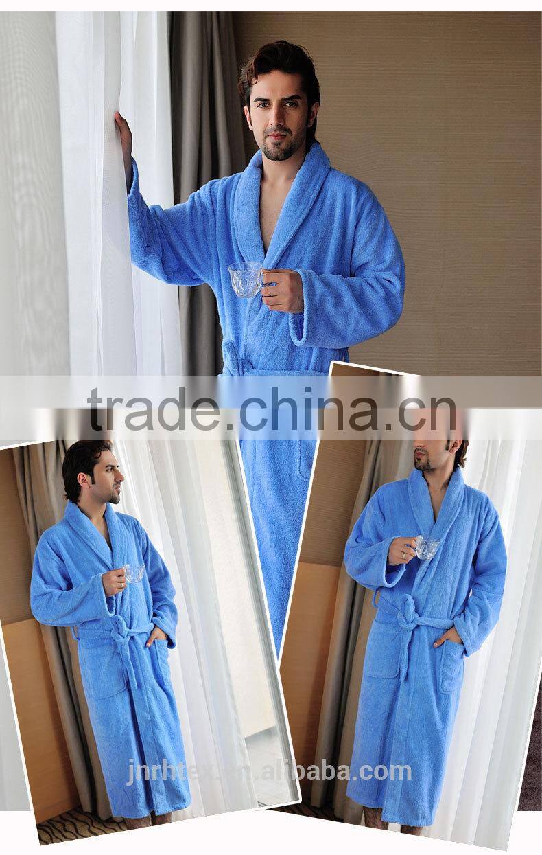 Factory Wholesale Custom Logo Cotton Terry Hotel Bathrobe