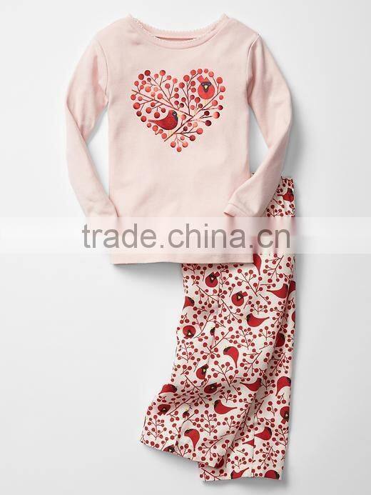 Love printed girls pajamas