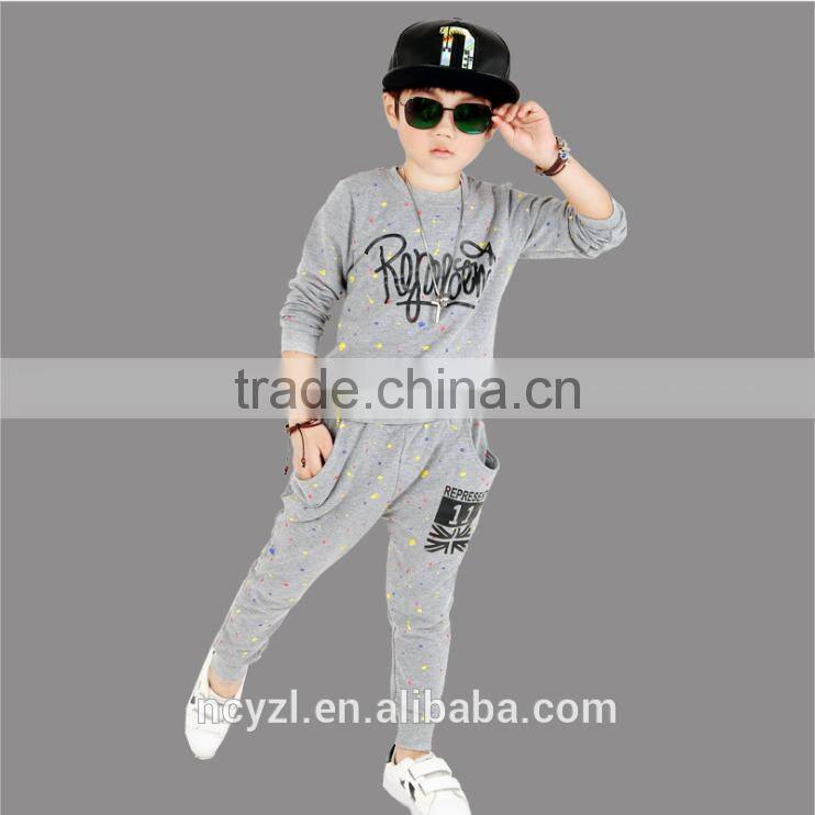 100% cotton handsome boys fashion hoodies with printing kids clothes