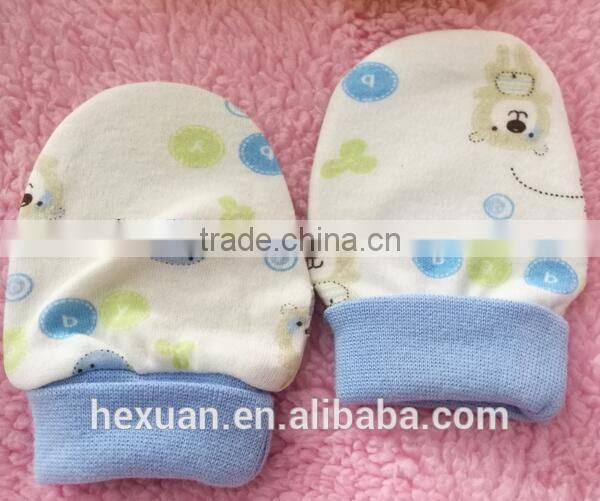 OEM or Stocked ,4pcs/set Newborn baby double hat, 2 pieces + protective gloves, 2 pairs of cotton, 4 pcs each set