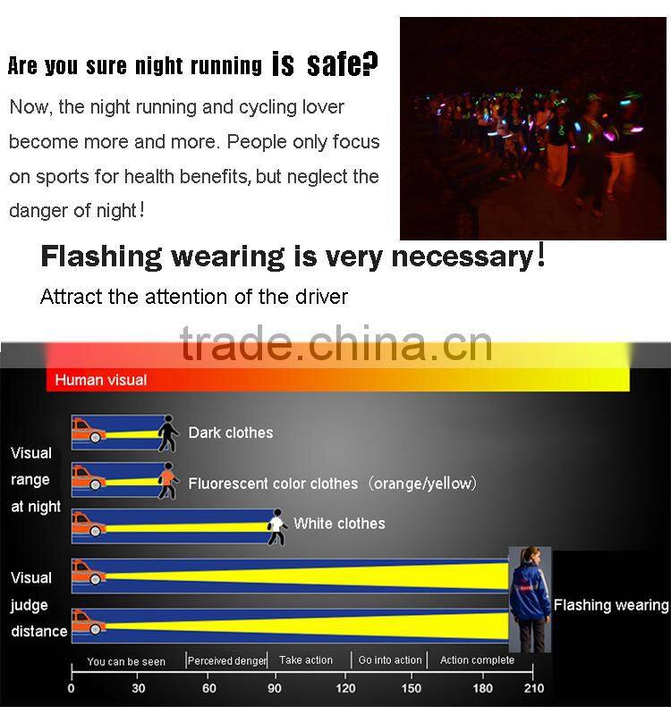 police worker hi visibility led warning lighted safety vest