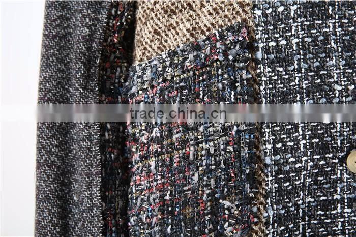 soft thick materials used fashion ladies long coat design