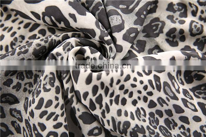 new arrival leopard pattern printed ladies loose chiffon style blouse