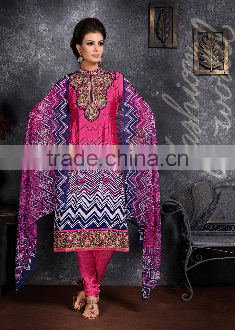 Glamour Beauty Designer Semi Stitch Salwar Kameez Collections