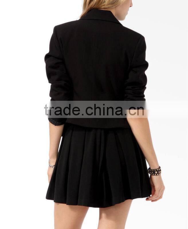 Colorblocked Lapel Blazer