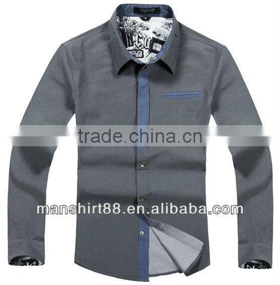 2016 European American Slim fit style 100%Cotton Denim dress Shirt for men
