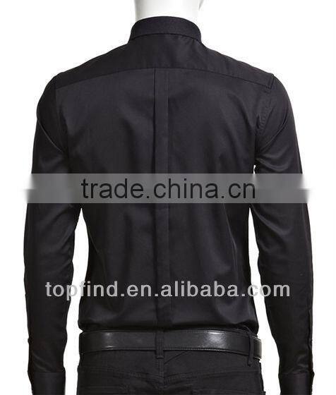 shirts manufacturer China oem long Sleeve black dress Man Shirt