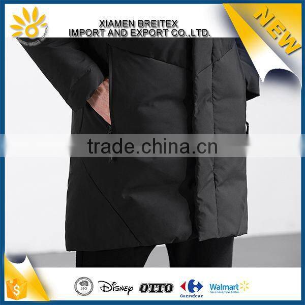 New arrival custom warm windproof ligh weight long down jacket men