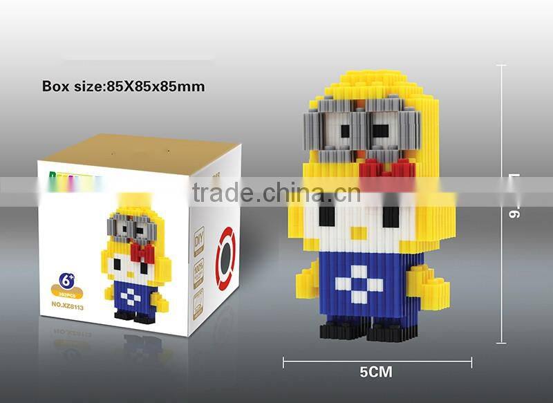 2017 Hot Sale Cartoon Figure Mode 3D Mini Diamond Intelligence Development Building Blocks for Childrens As Gift Toys