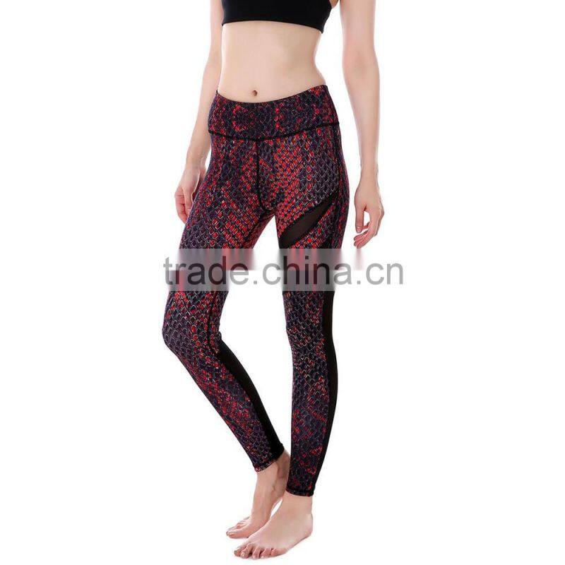leopard net patched skeleton yoga jogging legging /morning xg high waist plus size flower athletic yoga pants capris trousers