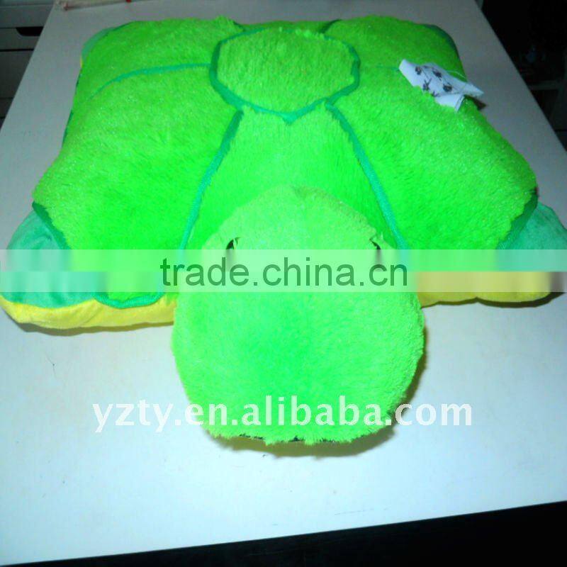 factory supply cute plush turtle pillow &plush animal pillow