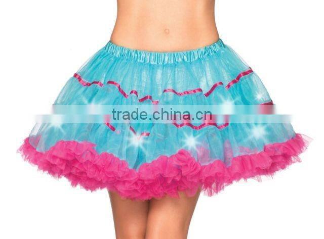 Adult LED Tulle Tutu Glowing Light Up Skirt for Party Stage Costume Show Nightclub