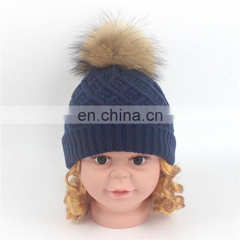 High Quality Pom Pom Cheap Custom Winter Hat Funny Baby Crochet Beanie
