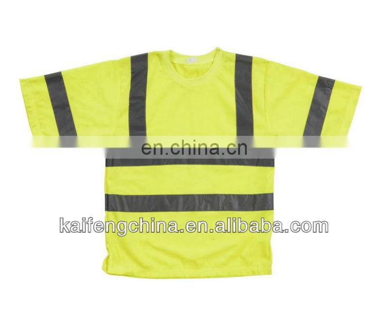 Cheap reflective short sleeves t-shirt for road safety
