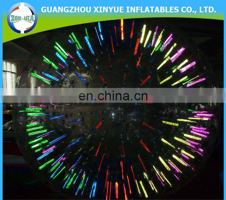 Best quality 1.0mm PVC material inflatable shinning zorb ball