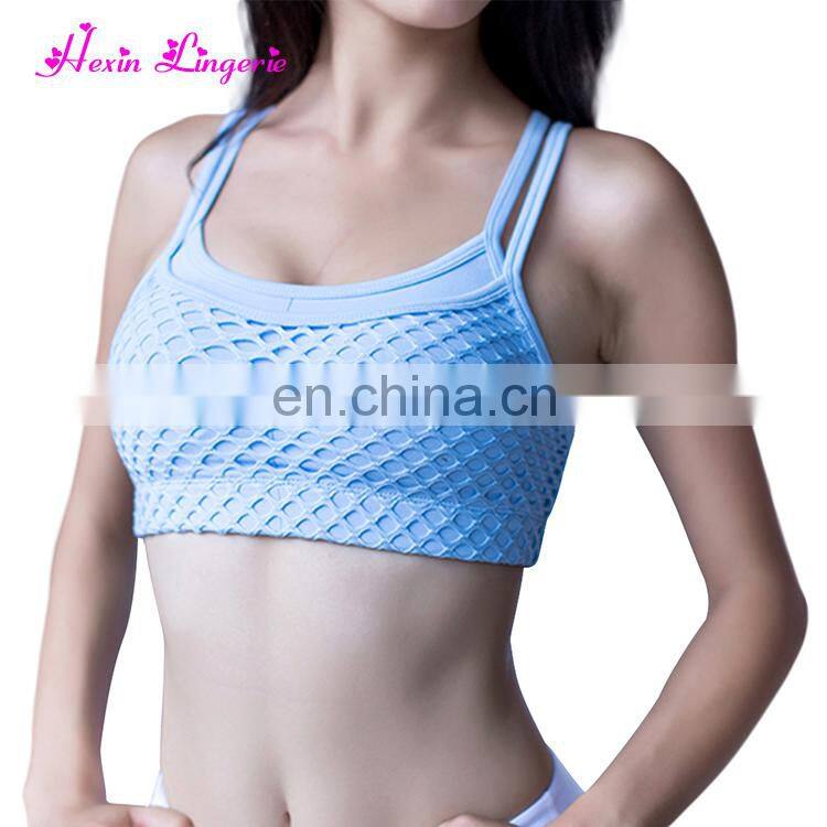 Good Quality See Through Sport Mesh Criss Sexy Model Bra