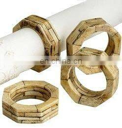 Bone Napkin Rings Hexagon