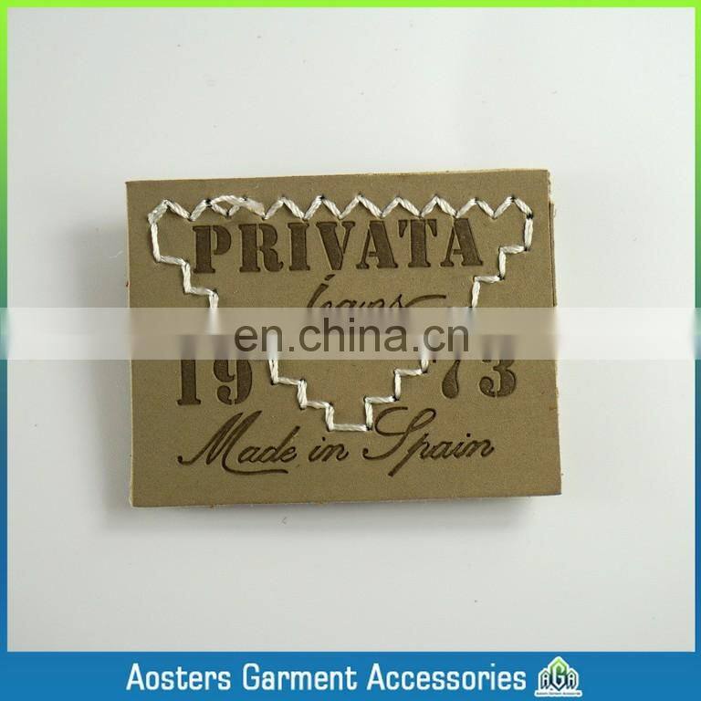 jeans leather labels product custom from leather patch distributor made in china