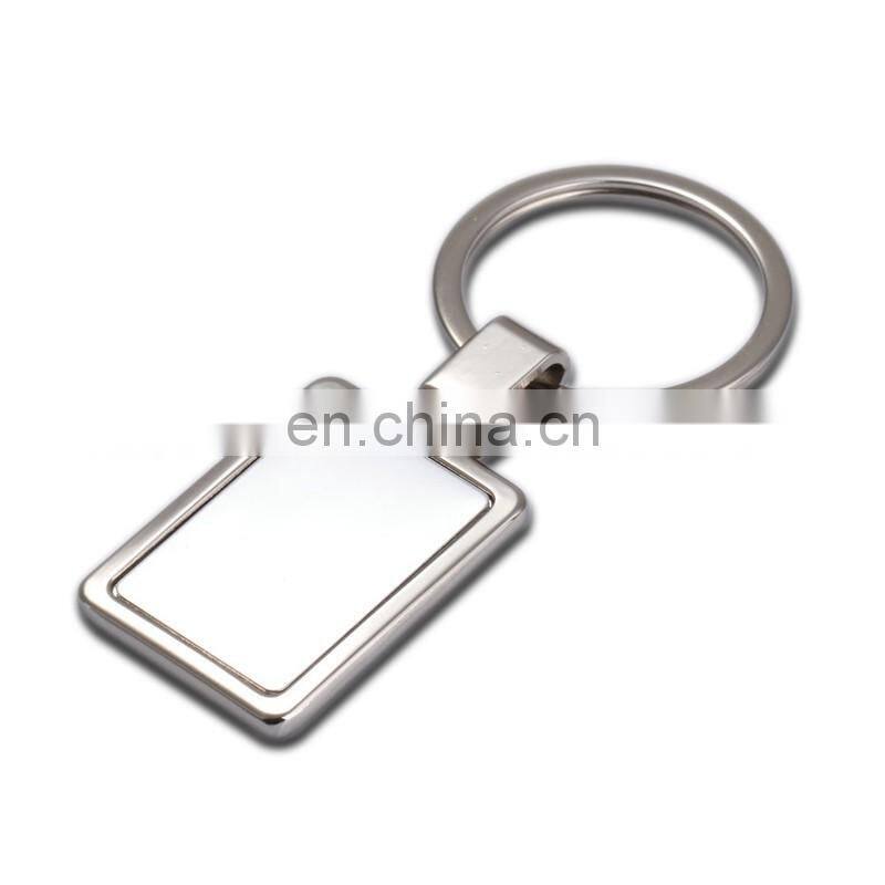 custom metal blank rectangular keychain