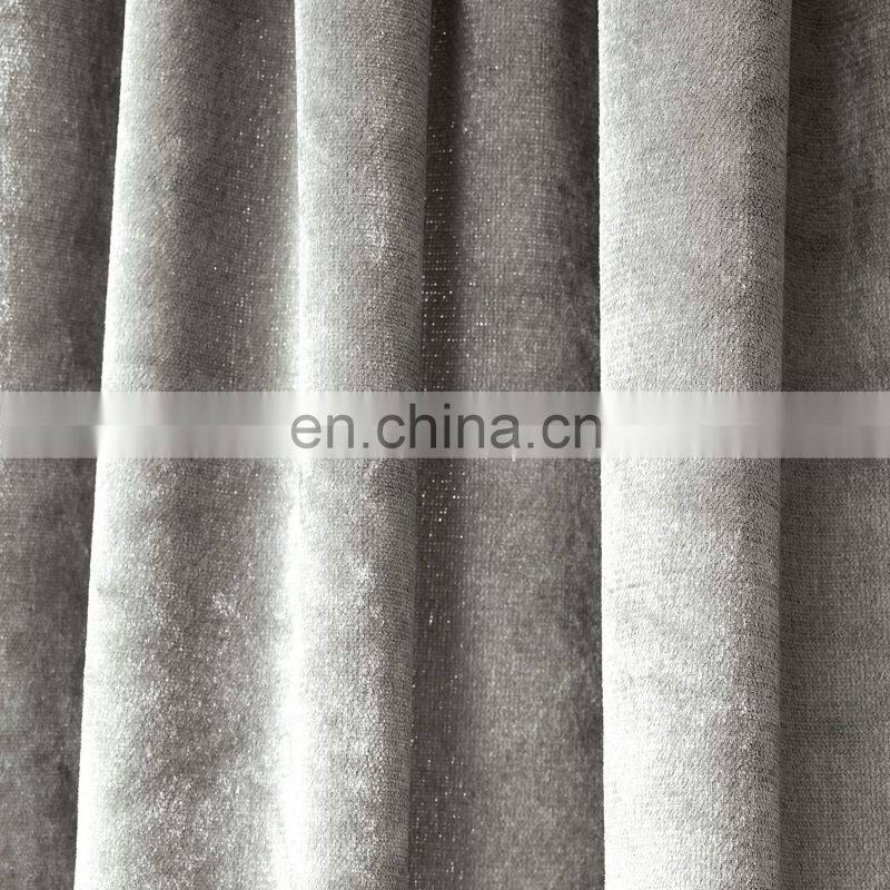 Luxury rod pocket blackout curshed velvet curtain material