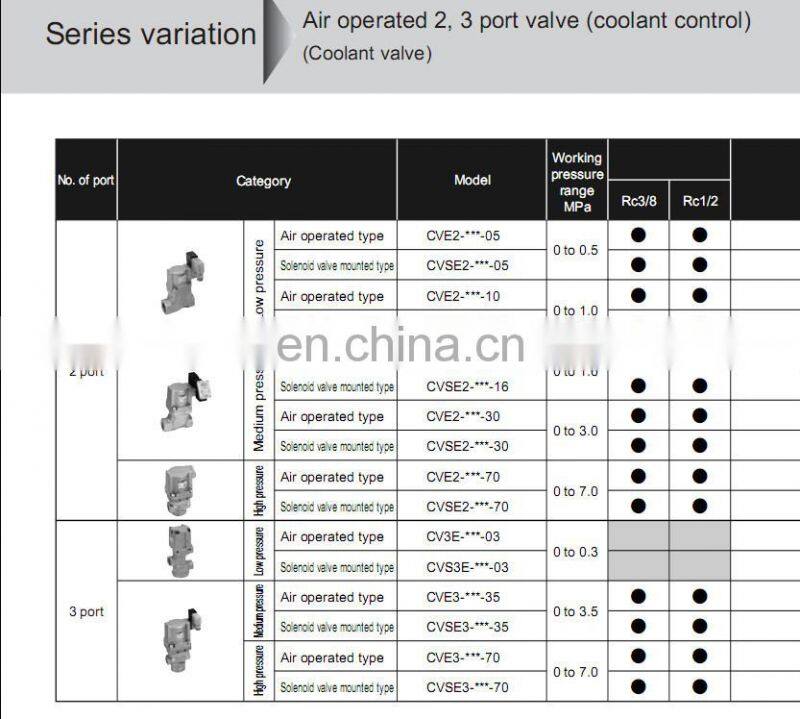 CKD low pressure valve coolant valve valve CVSE2-10A-30-02HS-3