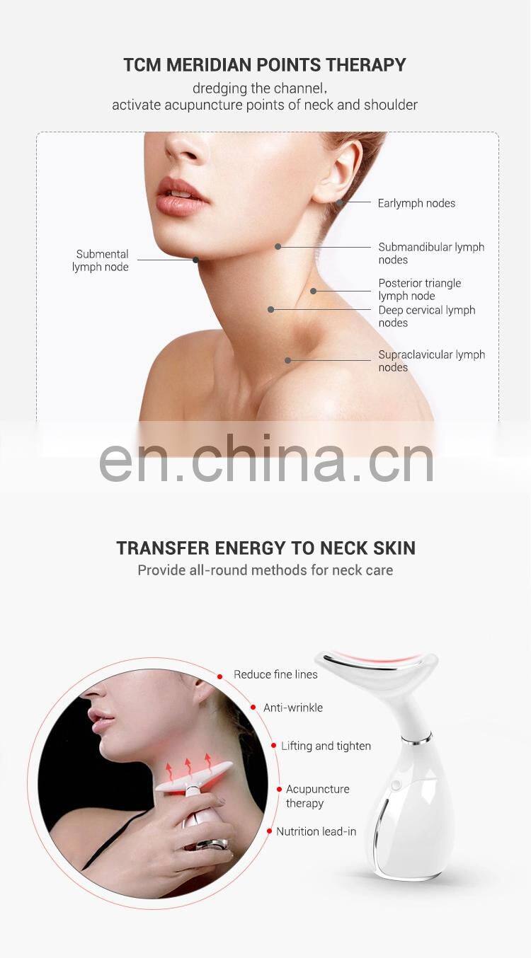 2021 face lift and neck lift anti-wrinkle device led light therapy massager