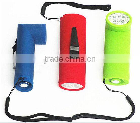 6 LED multi function adjustable rotate head flashlight with magnetic