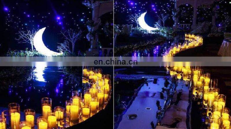 2020 Europe stylish hot seller amazon Battery Led Light glass dinner decoration swirling glitter candle holder