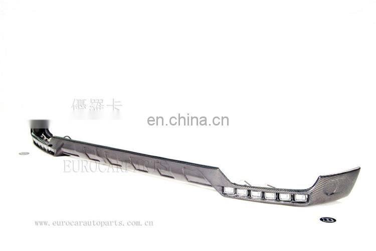 G class w463 carbon finber B style with 12 LED lights and B logo front lip fit for G63 G65 carbon finber front skirt spoiler