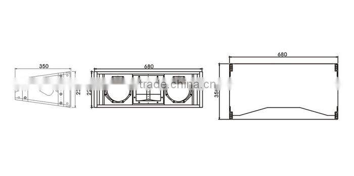 Trade assurance, dual 6.5 inch 2-way passive line array speaker system, mini line array