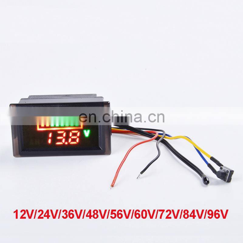 LED Voltmeter DC 12V 24V 36V 48V Waterproof Lead-acid Lithium Battery Capacity Indicator Temperature Meter Air Battery voltmeter
