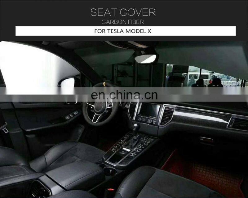 Carbon Fiber Seat Back Covers for Tesla Model X P90 75D P100 2016-2018