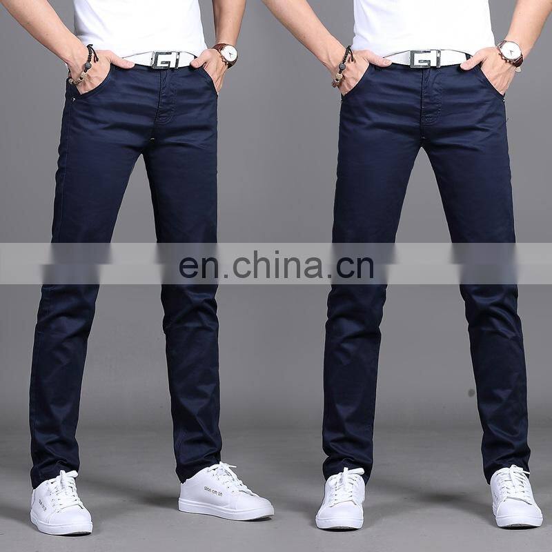 Custom spring new men's fashion work pants breathable casual slim pants