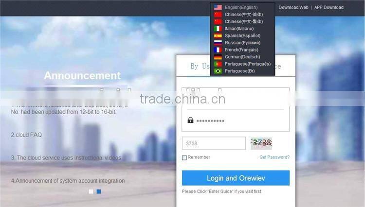 Cloud CMS/APP/Web Online Monitor Metal Casing 360 Degree Fisheye Lens IP Camera 1080P@25FPS Equipped with 1/2" Sony CCD Sensor
