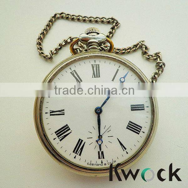 Popular Round Customize Image Antique Design Necklace Pocket Watch