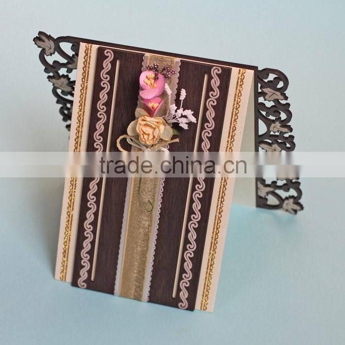 High Quality Fancy Luxury Laser Engrave Wedding Invitation Cards