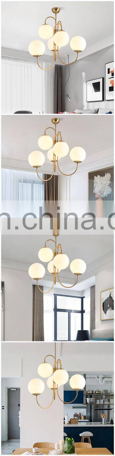 Glass Pendant LED Light Loft Hanging Lamp Fixtures For Kitchen Restaurant Living Room