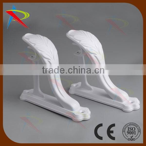 100% Non-rust durable double curtain bracket/ wall pole brackets /black double curtain bracket