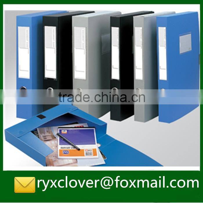 Office stationery plastic velcro box file folder a4 size
