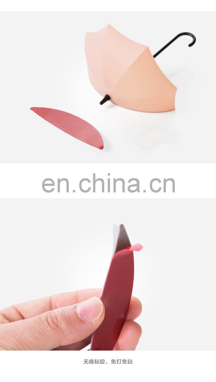 3Pcs/set Creative Umbrella Shape Wall Hook Colorful Key Holder Hanger Holder Wall Hook home Accessories