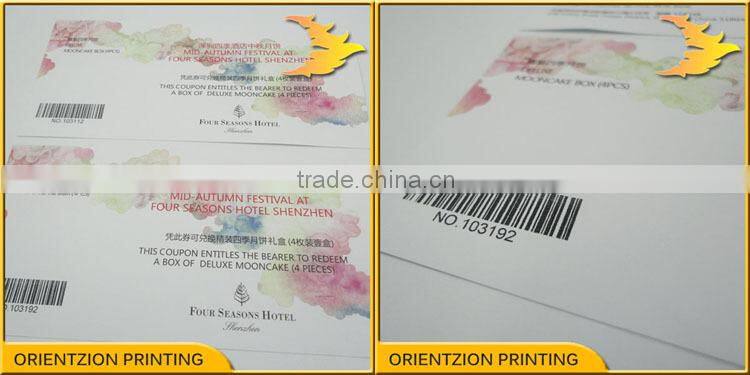 Anti Tamper Ticket, Variable Data, Bar Code Ticket, Gift Vouchers, Food Vouchers.