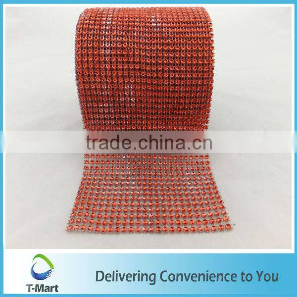 Hot 2016 12cm crystal plastic rhinestone mesh