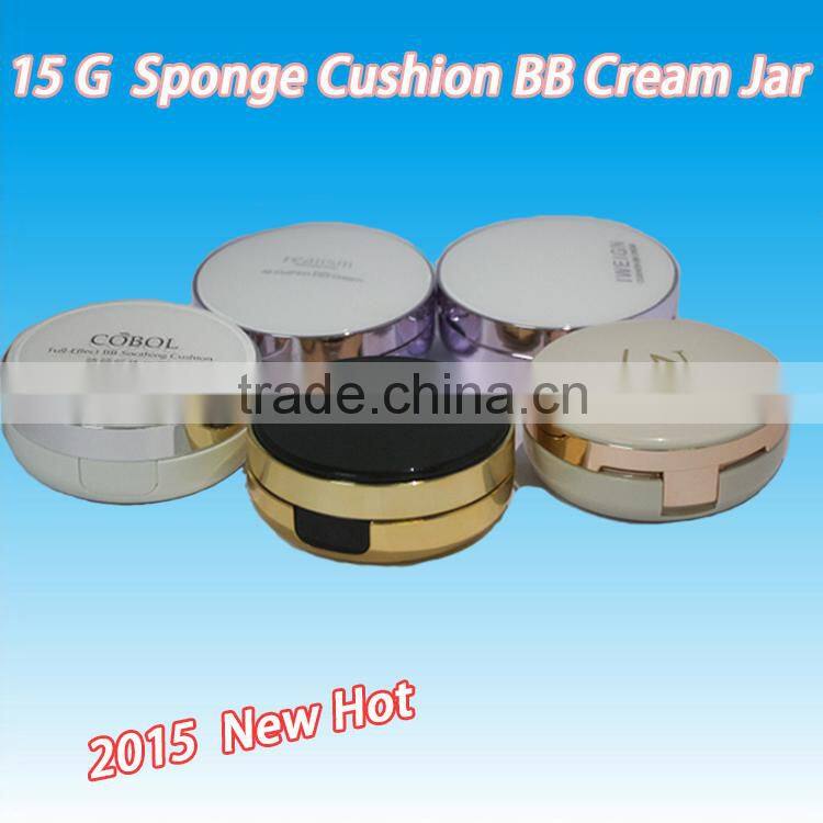 2015 15g/30g plastic compact air cushion BB foundation powder case for wholesale