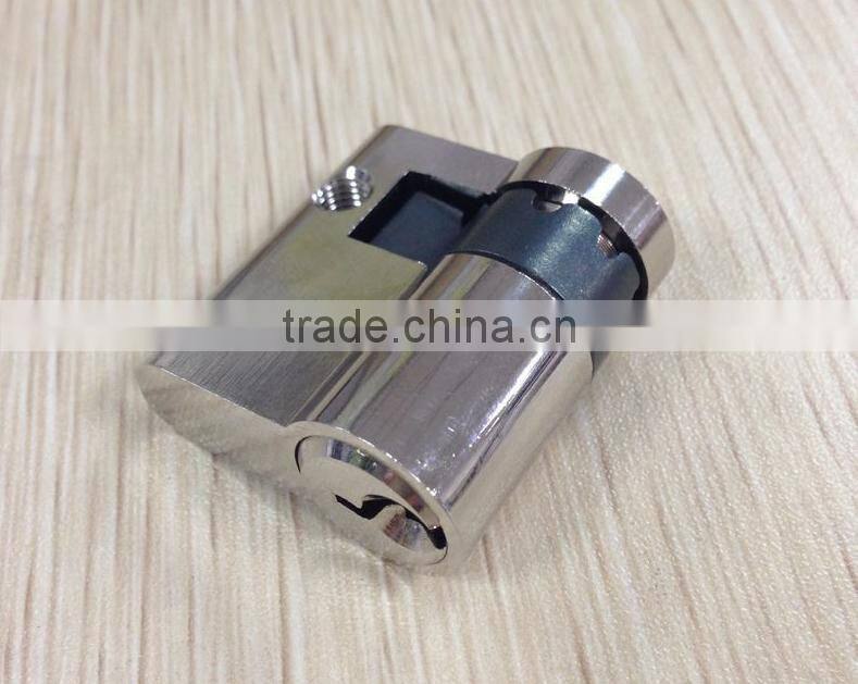Euro 35mm single open brass half lock cylinder