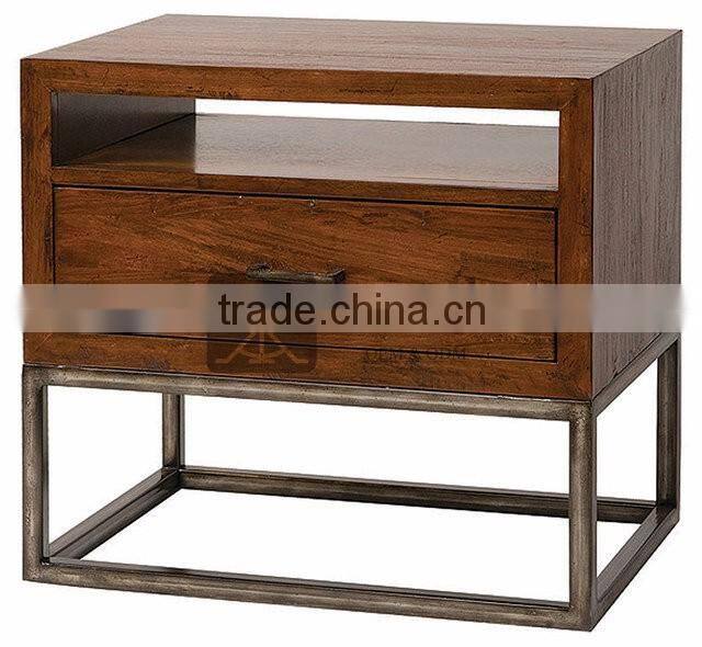 NI-070 Distressed Furniture Useful Lamp Nightstand
