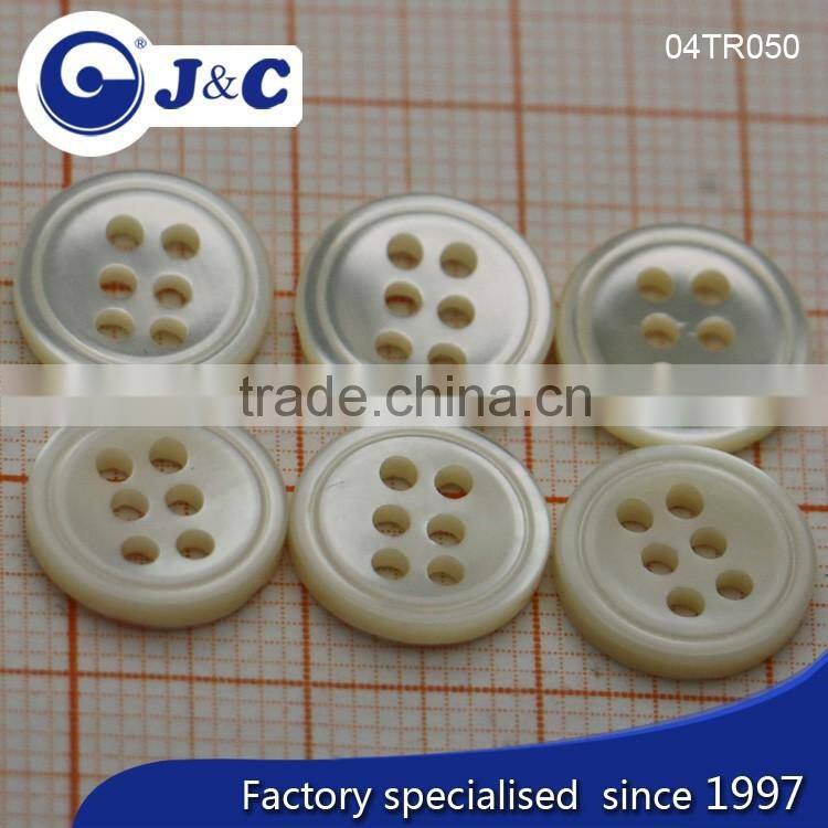 J&C rugby shape 6 holes Trocas shell buttons for fashion shirt.TR049,050