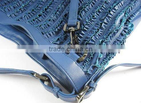 blue beautiful popular pu lady handbag